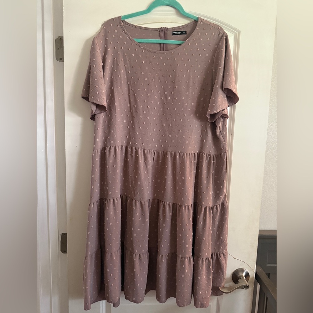 SOLD! Elegant Mauve Tiered Dress